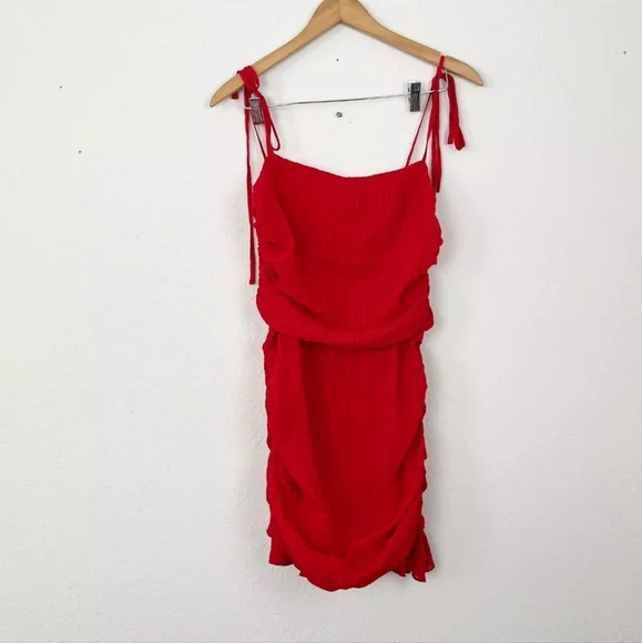 Lovers + Friends Amy Red cherry Mini Dress Size Small | EUC Revolve $148 - Picture 7 of 13